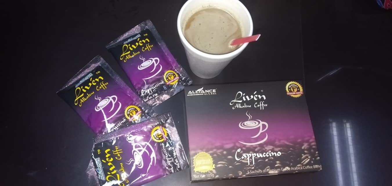 Click to view full screen Liven Alkaline Coffee - Cappuccino photo review